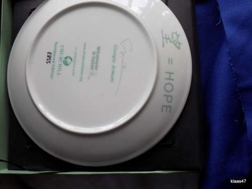 Whatever It Takes: Hope by Giorgio Armani with Churchill - Plate In original Box Numbered E855