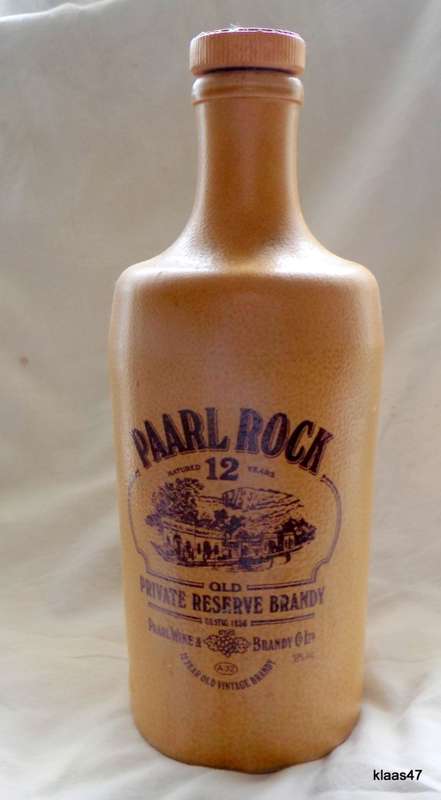 PAARL ROCK - 12 YEARS - Private Reserve Brandy - EMPTY BOTTLE -  24cm High