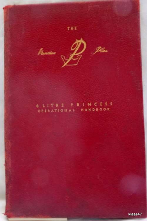 The Vanden Plas -4 Litre Princess Operational Handbook Hardcover