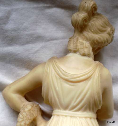 LADY FIGURINE - 26.7cm High : PLEASE NOTE REPAIR - NECK