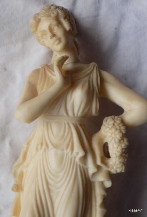 LADY FIGURINE - 26.7cm High : PLEASE NOTE REPAIR - NECK