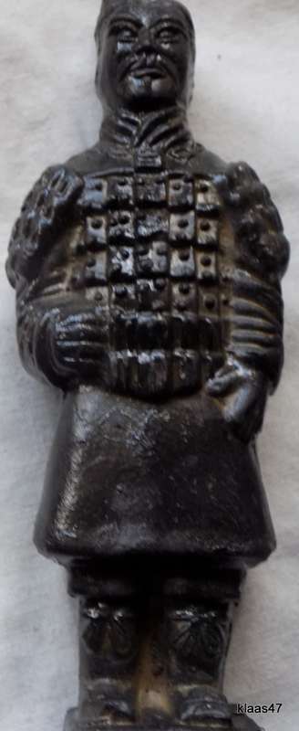 THREE CHINESE TERRACOTTA ARMY REPLICA INFANTRY FIGURINES - Tallest 12cm High
