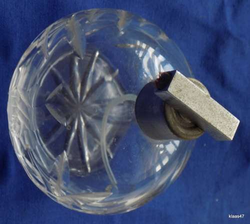 GLASS PERFUME BOTTLE - METAL TOP