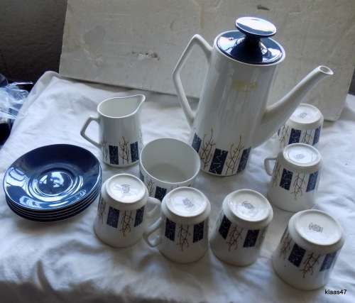 Beswick Apollo Coffee set - Coffee pot, milk jug, sugar bowl, 6 cups but only 5 saucers