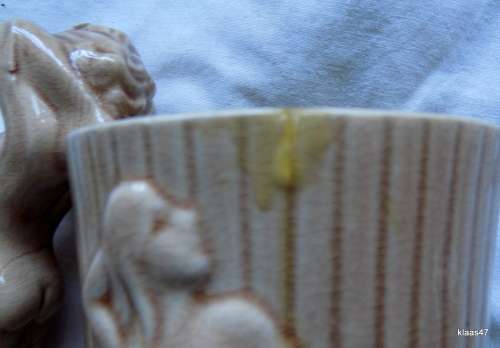 Naked lady Ceramic mug with posing lady handle and 3D Ladies each side of mug