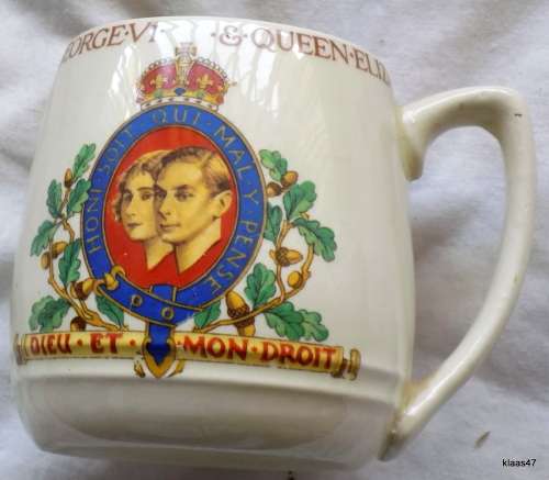 Burleigh Official Design Coronation of King George VI Commemorative Mug