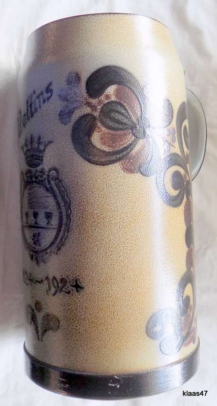 Large stoneware Tankard -  Salt Glaze - Veltins 1824-1924