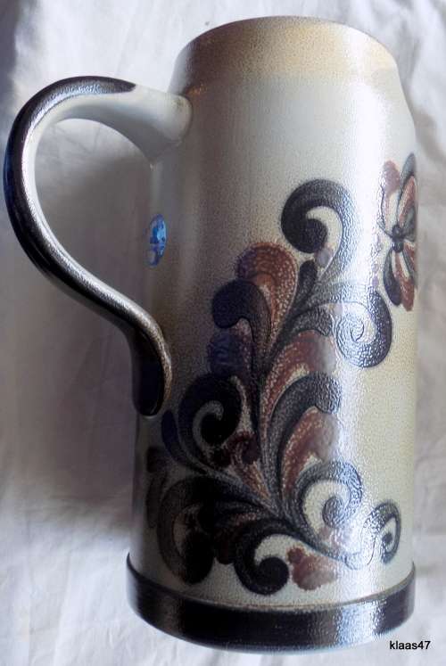 Large stoneware Tankard -  Salt Glaze - Veltins 1824-1924
