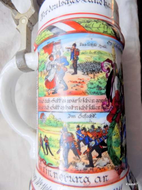 Reserve Hat Ruh - Lidded Stein - 31cm (lid included) (German Regimental)