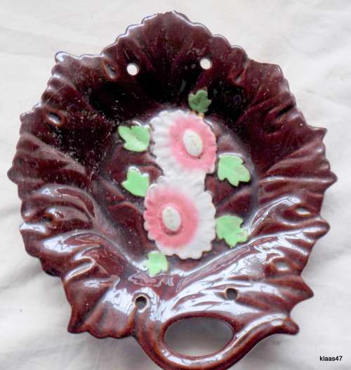 Brown Leaf Shape Dish Made in Occupied Japan