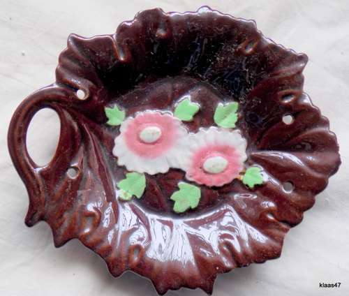 Brown Leaf Shape Dish Made in Occupied Japan