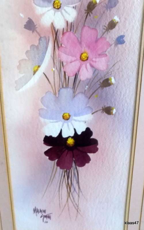 Flowers - Mixed media - Malachi Smith -  (Behind Glass)