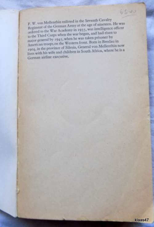 PANZER BATTLES The Classic German Account Of Tank Warfare In World War 11  PAPERBACK