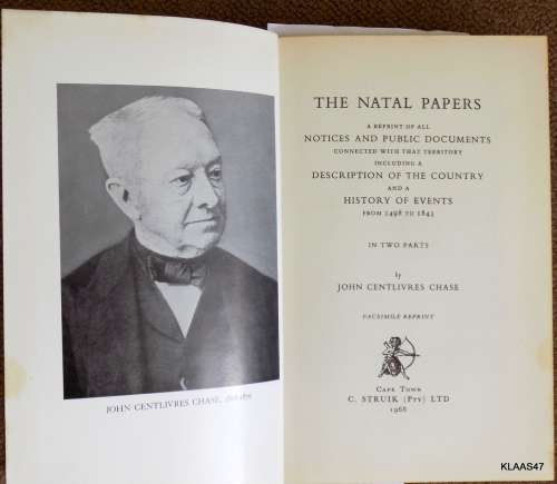 Africana Collectanea - Volume XXX - The Natal Papers - John Centlivres Chase - Hardcover