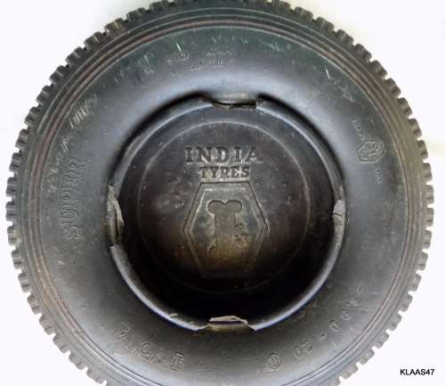 Vintage India tyre ashtray with Bakelite original inner