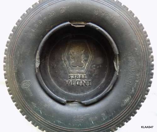 Vintage India tyre ashtray with Bakelite original inner