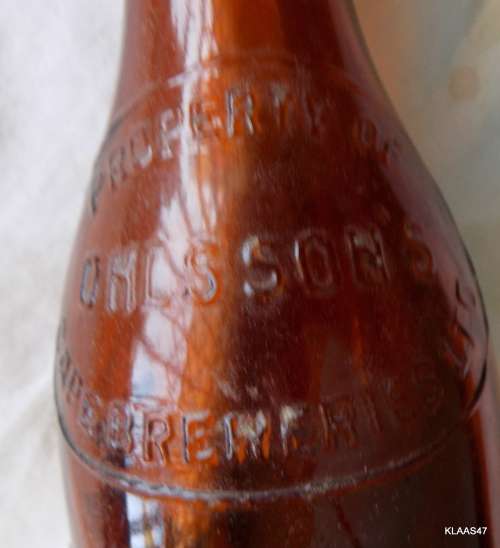 VINTAGE - OHLSSONS CAPE BREWERIES - EMPTY BOTTLE - PAPER LABEL LION SPECIAL BEER