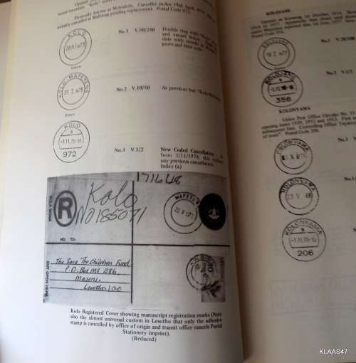 The Cancellations and Postal Markings of Basutoland/Lesotho Post Offices - A H Scott - Hardcover
