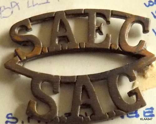 SA ENGINEERS CORPS - SHOULDER TITLE - WORN 1938-1950
