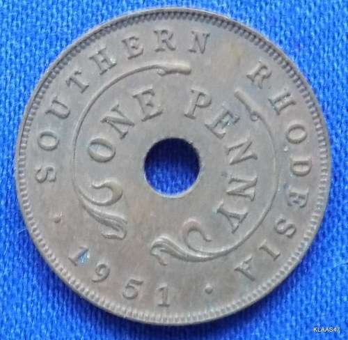 South Rhodesia One Penny 1951