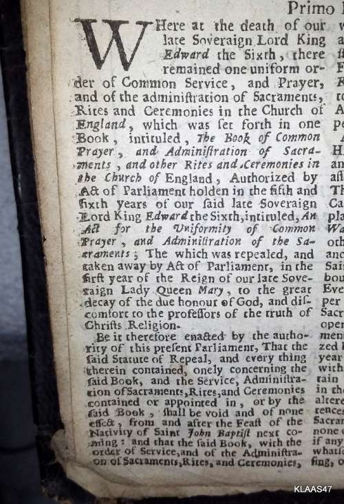 1668 - The Book of Common Prayer and Administration of the Sacraments and other Rites and Ceremonies