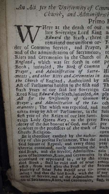1668 - The Book of Common Prayer and Administration of the Sacraments and other Rites and Ceremonies