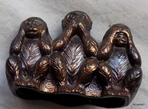 Vintage - 3 Monkeys - Metal (Hear no Evil, Say no Evil, See no Evil)