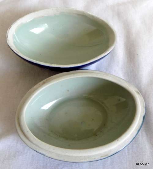 Blue and White - Oval Trinket Box