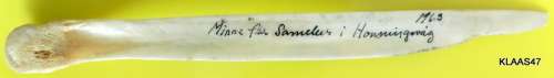 Vintage 1963 Norwegian Scrimshaw Bone Letter Opener Reindeer Nordkapp : Minne fra Samelus:Honnigsvag