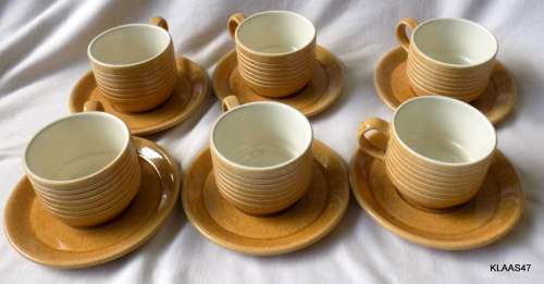 Rhodesia Tea Set - Willisgrove Pottery - 6 Duos - Tea Pot - Sugar Bowl