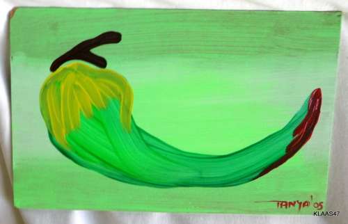 CHILLI : OIL PAINTING ON BOARD  : HAND PAINTED BY TANYA `05