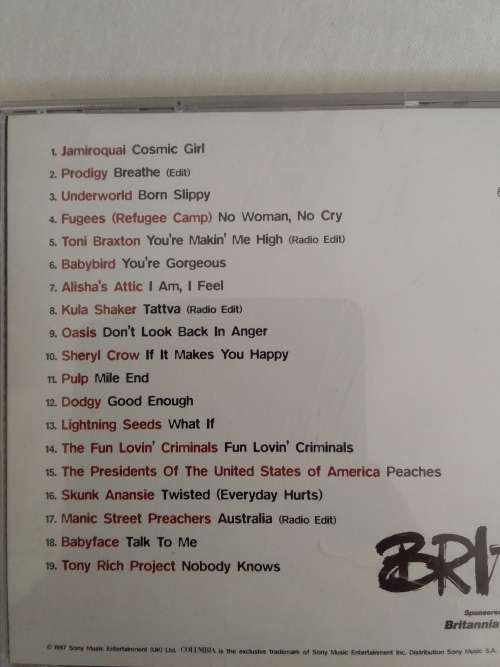 THE `97 BRIT AWARDS ALBUM : COLUMBIA : CDCOL 5230