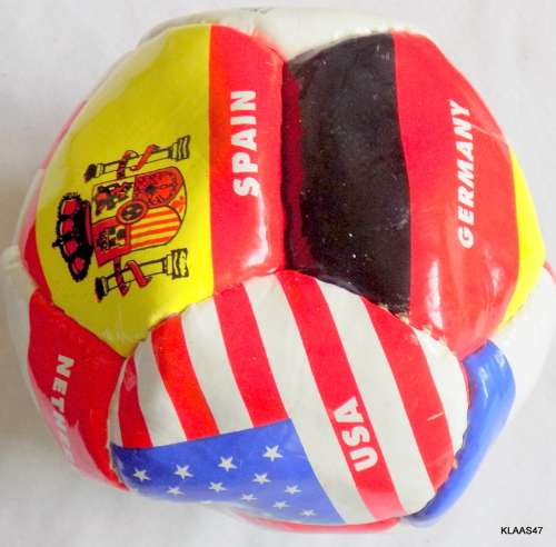 SMALL SOCCER BALL - COUNTRY FLAGS AND NAMES -  NOT INFLATED