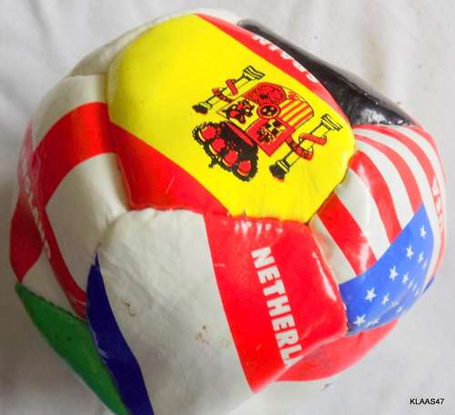 SMALL SOCCER BALL - COUNTRY FLAGS AND NAMES -  NOT INFLATED