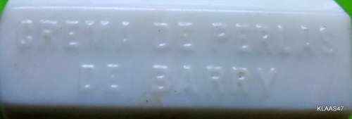Barry`s Pearl Cream / White Emty  Bottle / Milk glass  / Ctema Perlas De Barry