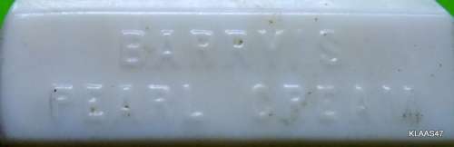 Barry`s Pearl Cream / White Emty  Bottle / Milk glass  / Ctema Perlas De Barry