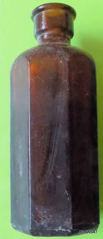 MILTON Brown Bottle 8 Sided (small)  Old Early 1900`s -