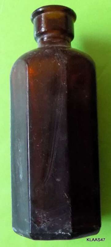 MILTON Brown Bottle 8 Sided (small)  Old Early 1900`s -