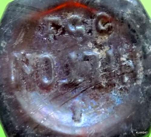 MILTON Brown Bottle 8 Sided (small)  Old Early 1900`s -