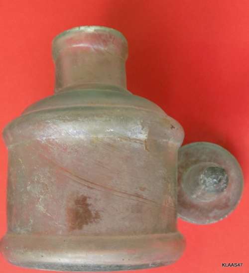 Glass Ink Bottle with Glass Stopper - 7cm High