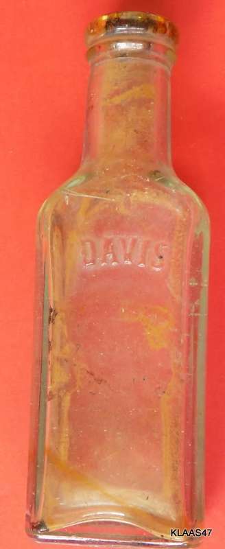Davis Vegetable Pain Killer - Small Empty Bottle