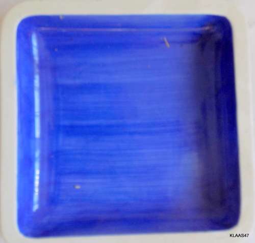 Flat Square Porcelain Bowl in Blue and White