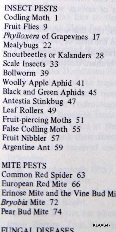Deciduous Fruits and Vines: Pests and Diseases and Their Control - P J Nel - Hardcover 1983