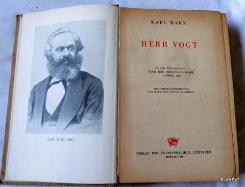 Herr Vogt - Karl Marx  - Hardcover 1941