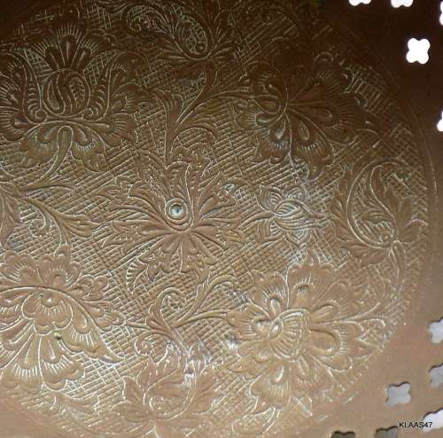 Footed Brass Fruit Bowl