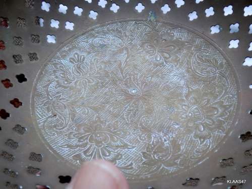 Footed Brass Fruit Bowl