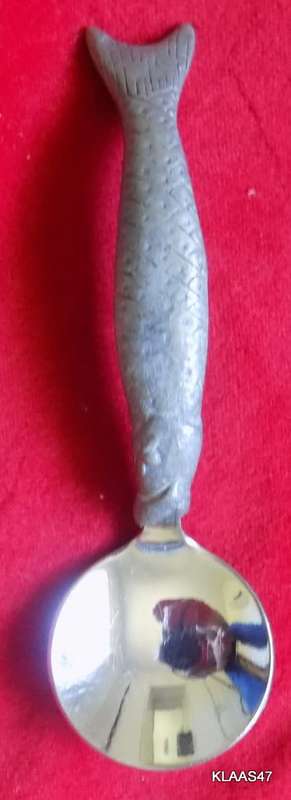 Carrol Boyes - (MARKED C BOYES) Fish Design Sugar Spoon or Sugar Ladle