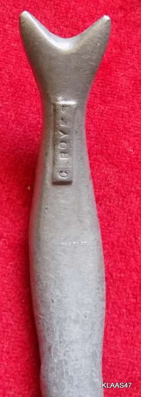 Carrol Boyes - (MARKED C BOYES) Fish Design Sugar Spoon or Sugar Ladle
