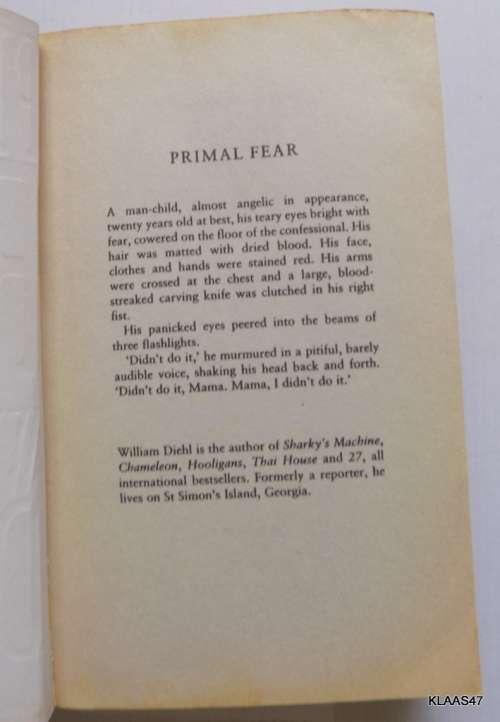 Primal Fear - William Diehl - Paperback