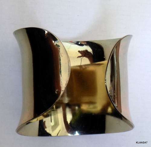 Brass Plated Steel Broad Bangle